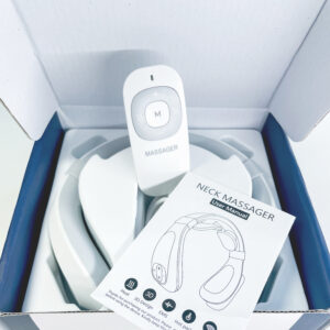 a white headphones with a remote control